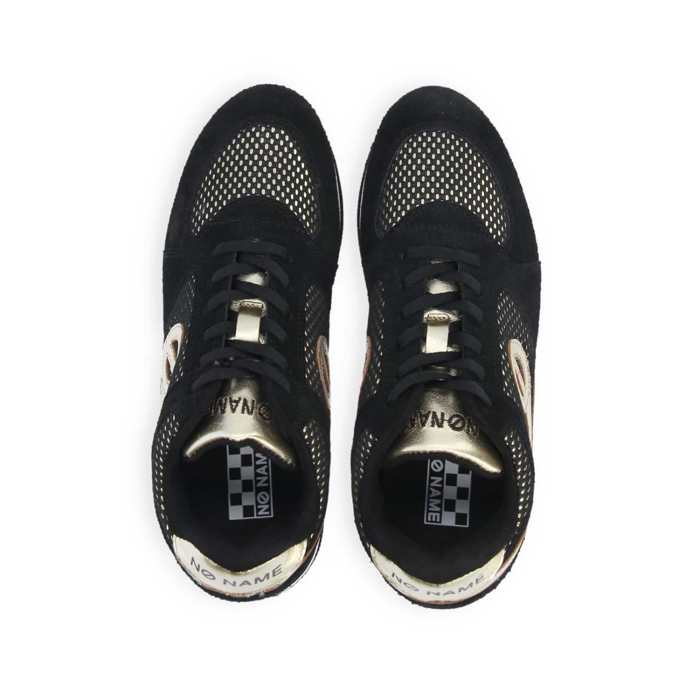 PARKO JOGGER  -  MESH REFLET/SUEDE  - NERO/DORATO